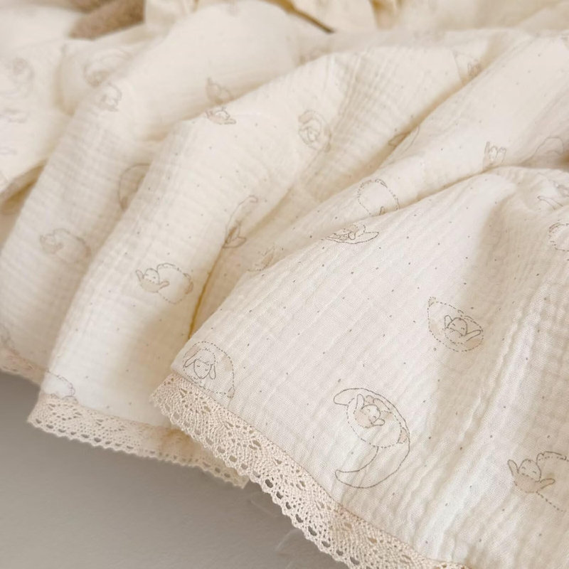 Cute Pattern 2-Layer Muslin Cotton Quilt/Blanket