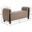 Banc rembourré avec pieds en bois massif, banc de salon-117205552