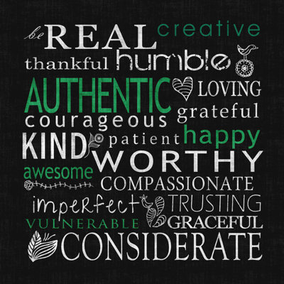 «Inspirational Words 3», art textuel sur toile tendue