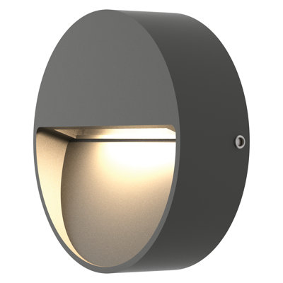  Outdoor Wall Light (Graphite) 130Lm IP54 Rated LED Integrated Surface Low-Level Exterior Wall Lamp