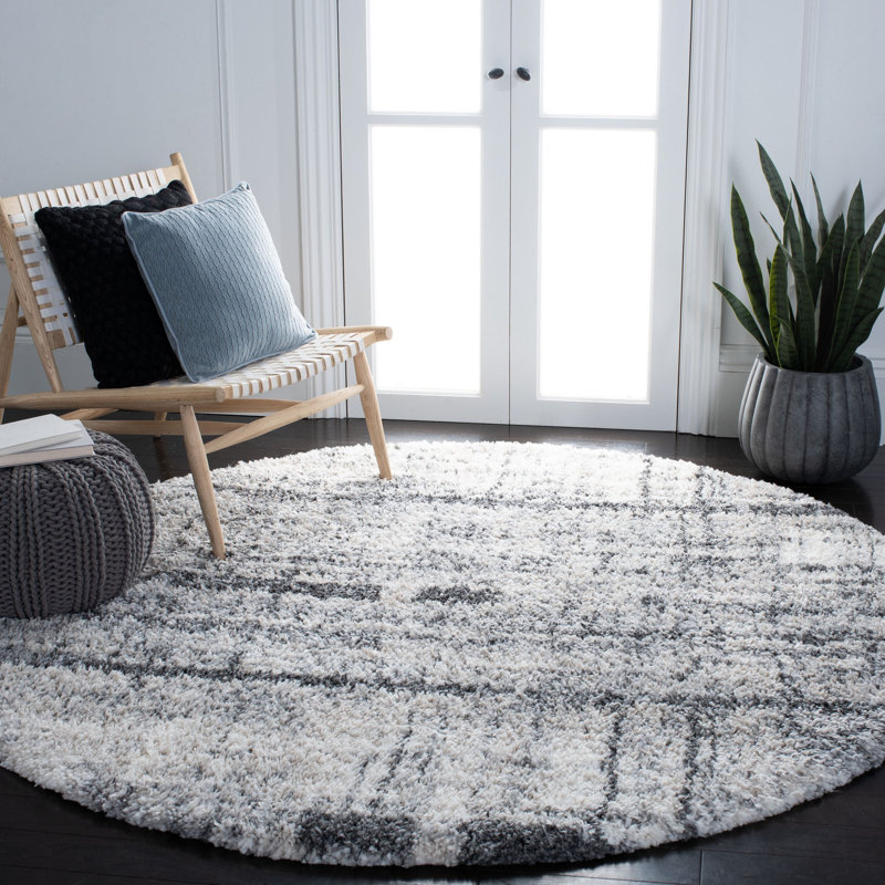 Kaylum 800 Performance Abstract Rug, Round 5'3"