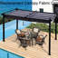 Toile de rechange pour pergola 10x10 pi - Blocage, , Montage facile, Gris, Hydrofuge, Installation