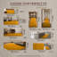 PLUSH Fluffy Shag Area Rug | Rich Ochre Yellow Faux Fur | Bohemian, Cozy & High-Pile-1067455435
