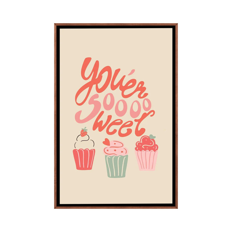 Soooo Sweet Cupcakes 1 Piece Wall Art on Canvas, 66.04 cm H x  45.72 cm W  x  4.445 cm D, Classic Wood