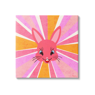 Bd-532_CN "Happy Bunny Sunburst" par Carrie Cantwell sur toile