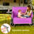 3-in-1 Collapsible Wagon Converts to Bench Convertible Folding Wagon Cart with Rear-Mounted Folding Tabletop, 500lbs Heavy-Duty, 180L Capacity for Camping, Beach, Garden, Fishing-Purple-136128579