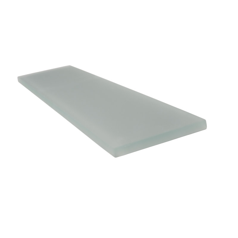 12'' x 3'' Glass Subway Wall Tile, Gray