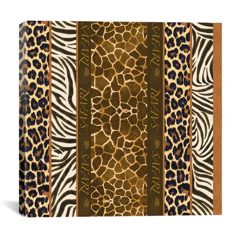 "Safari" par Maria Trad, impression sur toile, H 37 po x l 37 po x P 1,5 po, Pas de tapis, Toile tendue