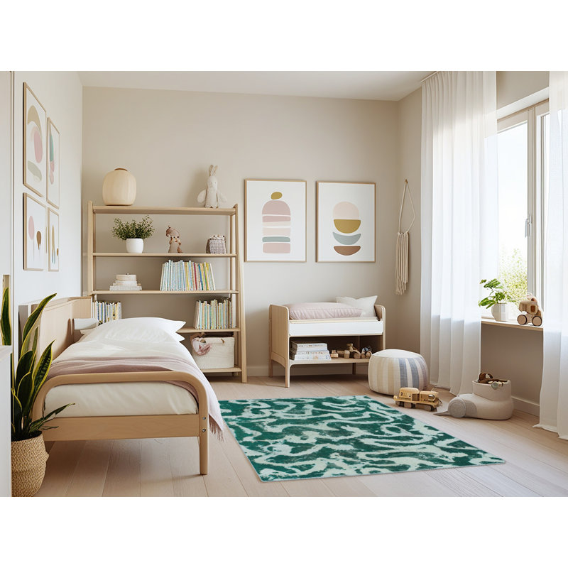 Tapis abstrait moderne 1369, Rectangle 3 pi x 5 pi