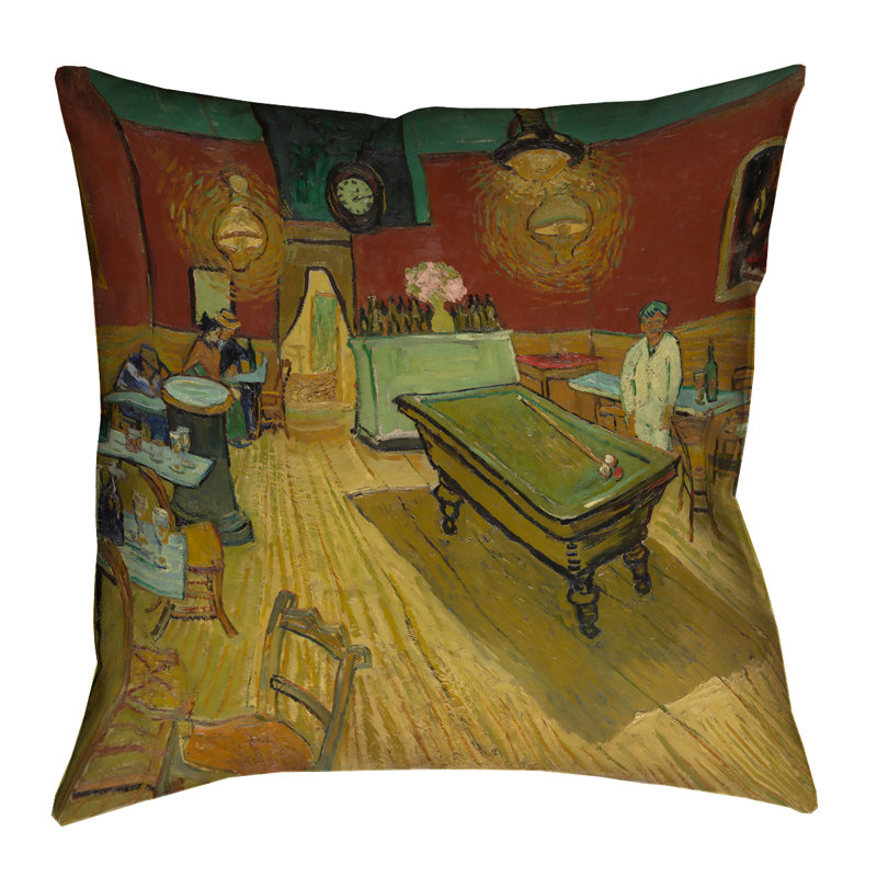 Coussin Vincent Van Gogh The Night Café, H 36 po x l 36 po
