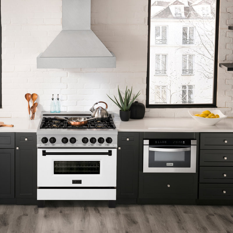 ZLINE Autograph 36" Legacy Dual Fuel Range, Matte Black Satin Stainless Steel