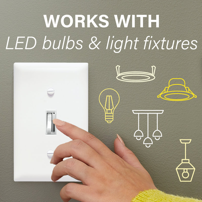 Gradateur de lumière DEL à culot inversé 150W, unipolaire / 3 voies, 1, Brun