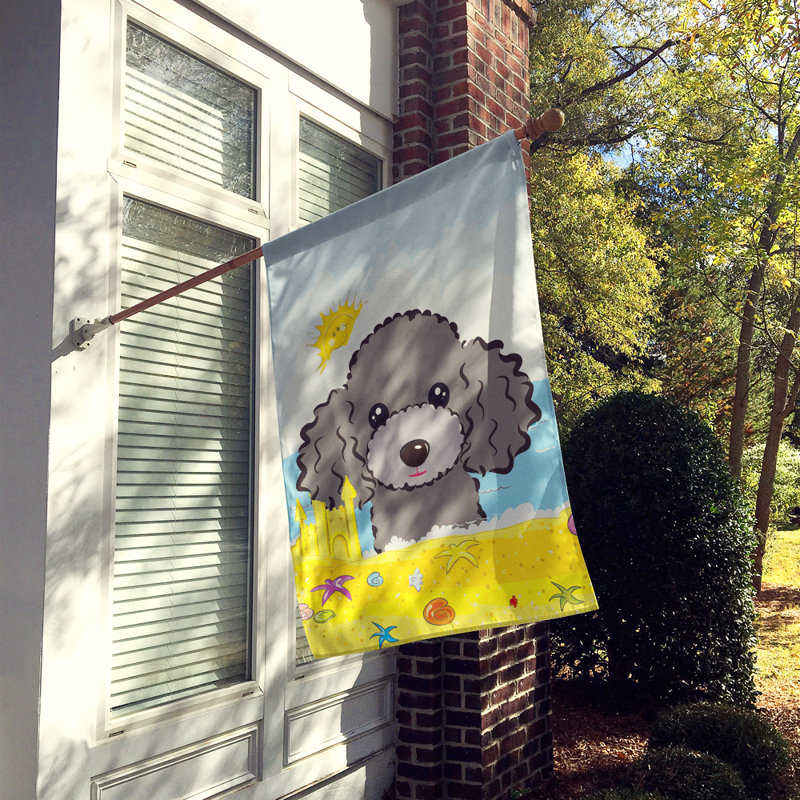 Drapeau de maison 40 po x 28 po Batchelder, Caniche argenté