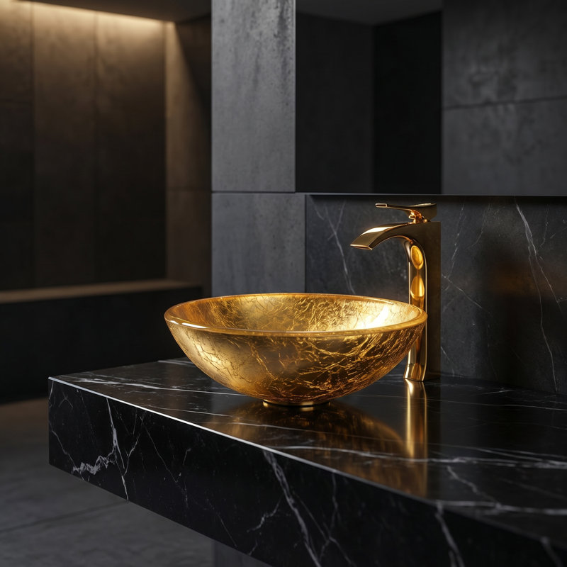 Lavabo vasque rond en cristal Orovia