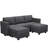Alyciana U-Shaped Upholstered Sectional Couch Apartment Modular Sofa with Storage Ottoman-1246841947
