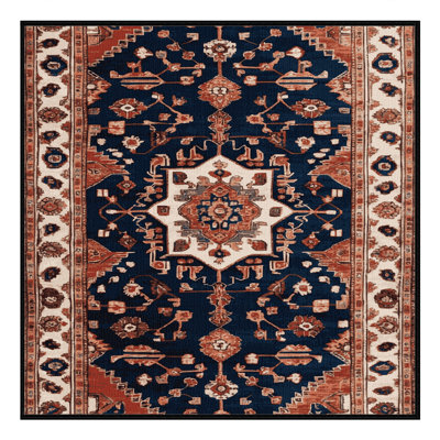 Tapis brun turc lavable à la machine