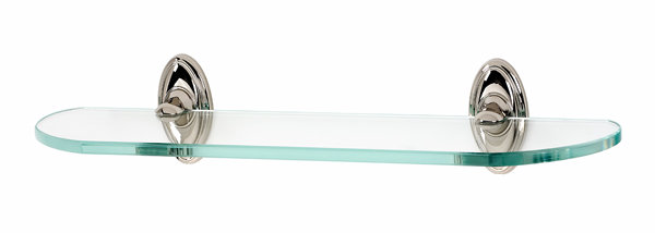 Classic Traditional Wall Shelf, Polished Nickel