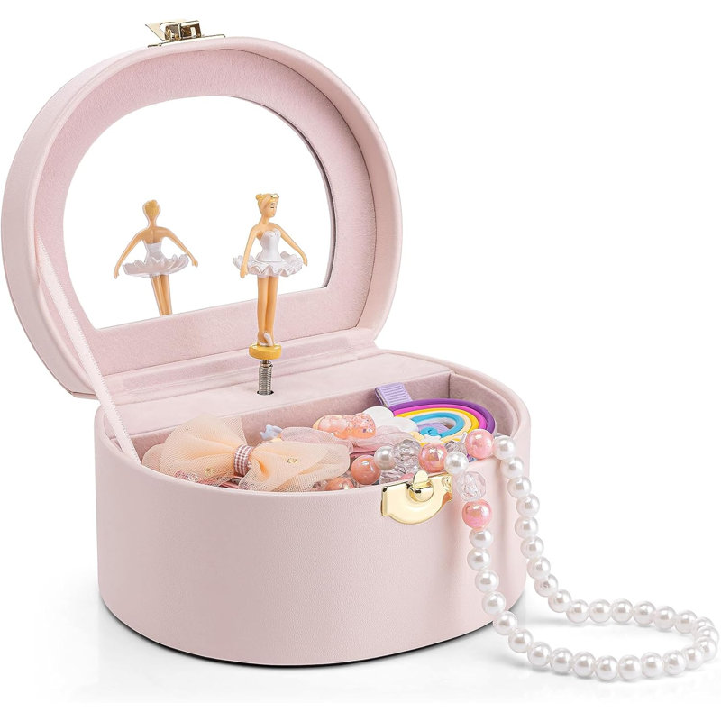 Boîte à bijoux musicale pour filles - Cadeaux de la Saint-Valentin pour enfants fille