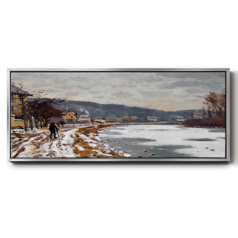 La seine à Bougival, 1869, reproduction d'art sur toile, H 20 po x l 50 po x P 1,5 po, Argent