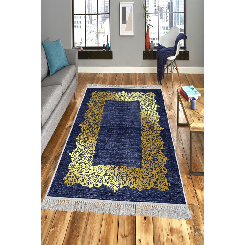 Luxurious Velvet Area Rug (4.6 x 7.2 ft), 100% Antibacterial Fabric, Non-Slip Cotton Backing, Pile Height: 0.4 in | Machine Washable, 3D Digital Print Design | Perfect for Living Room & Bedroom Decor, Soft & Durable