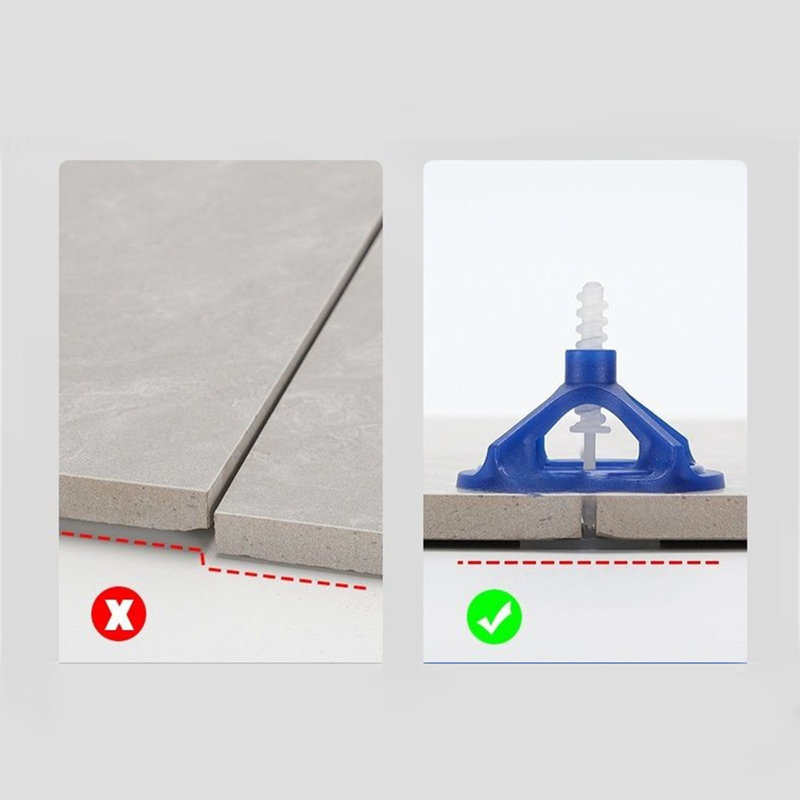 Ensemble de niveleur à carrelage pour outils de rénovation 100 capuchons à vis + capuchons à vis de 0,08 pouce et 200 bases