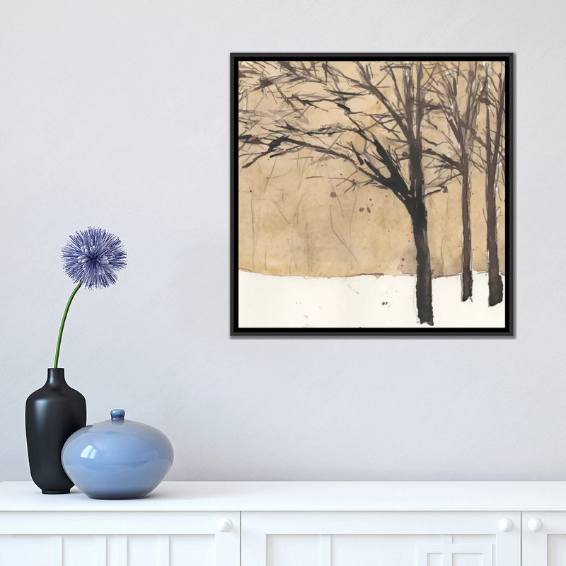 « forest sketch ii », impression sur toile, H 18 po x l 18 po x P 1,5 po, Toile avec cadre noir, Pas de tapis