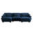 U Shaped Sectional Sofa Cloud Couch With Movable Ottomans, Convertible Deep Modern Velvet Comfy Upholstered Corner Couch With Blostered Armrests, Waist Pillow And Throw Pillows-266288637-236576210-266288636
