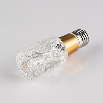 Ampoule DEL en cristal de style solide, blanc chaud 3000K, ampoules à culot moyen E26 / 27 (base non incluse)