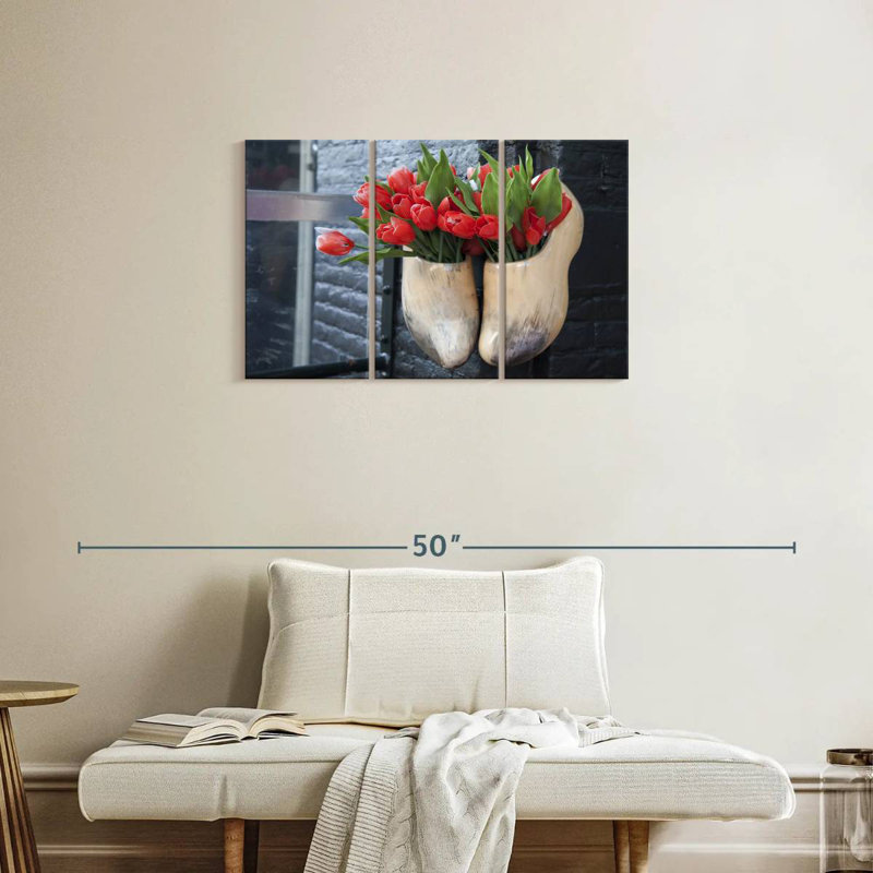 Tulips In Clogs, 20" H x 33" W