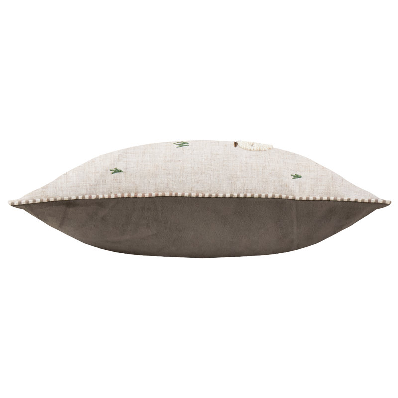 Asraa Cream Square Cushion, Feather