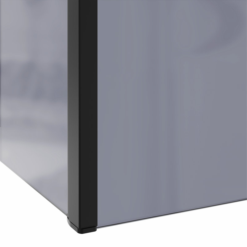 Black Walk In Shower Enclosure Wet Room Grey Glass Screen 1200mm & 700mm with 300mm Return Panel