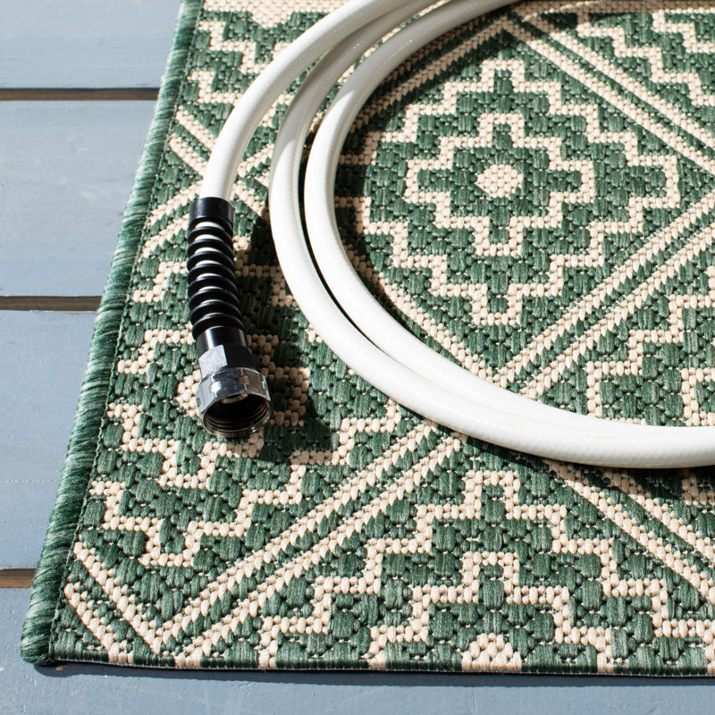 Courtyard Performance Southwestern Indoor/Outdoor Area Rug, Rectangle 5'3" x 7'7"