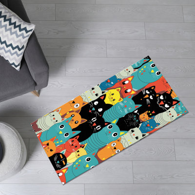 Exquis tapis non tissé à motif mince avec motif floral détaillé pour une touche d'élégance à votre décor