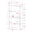 Emmett 4 Open Shelves & 3 Adjustable Shelves Bookshelf in Gray Finish, 47.39" H X 23.57" W X 11.48"D