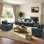 Ensemble de canapé modulaire rembourré 3 pièces avec garniture cloutée, ensemble de canapé surdimensionné avec canapé et fauteuils