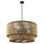 Luminaire suspendu tambour en corde naturelle à 8 lumières Eco - Milos - l 36 po x H 18,75 po-982055535