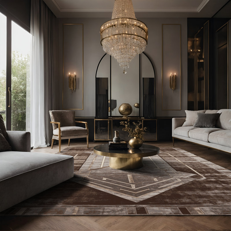 Tapis gris soyeux et moelleux, Tapis de couloir 2 pi x 4 pi