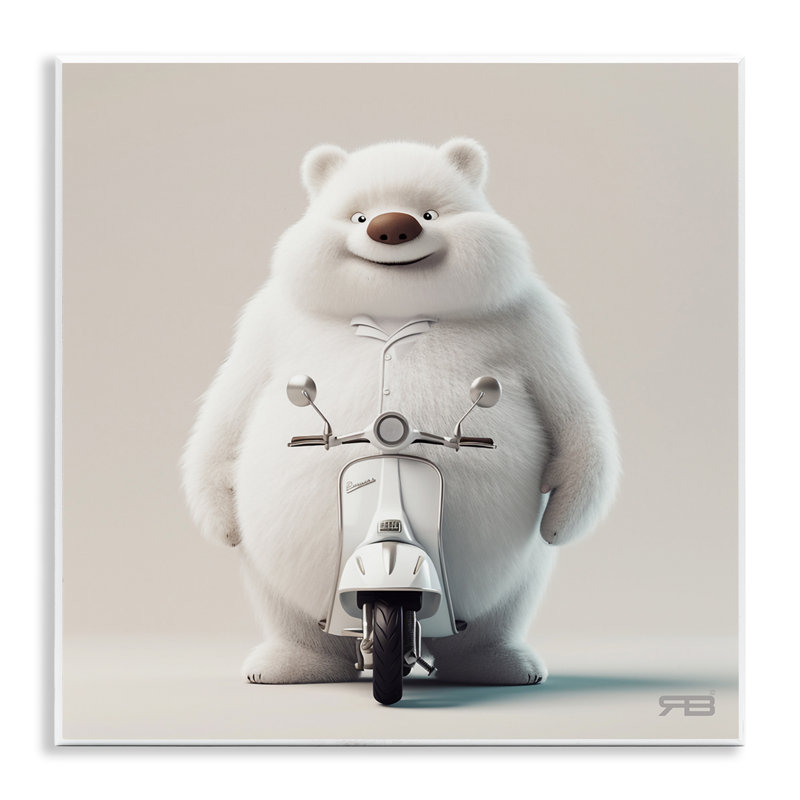 "Drôle d'ours avec scooter" par RB