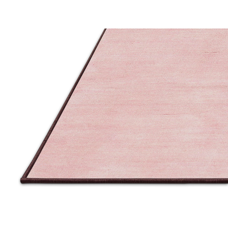 Tapis de zone rose contemporaine, Rectangle 3 pi x 5 pi