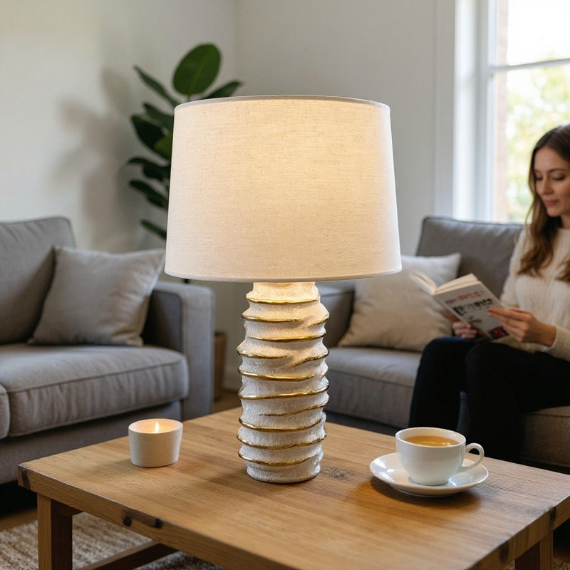 Blue And Gold Ceramic Table Lamp
