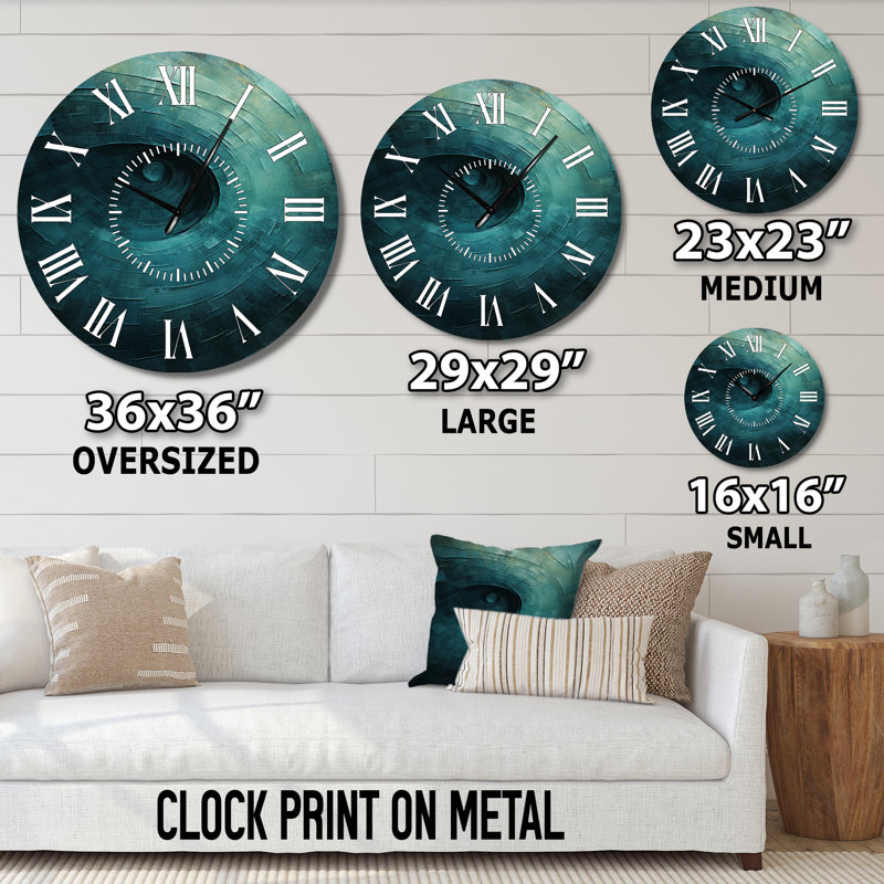 Horloge murale Teal, Médium