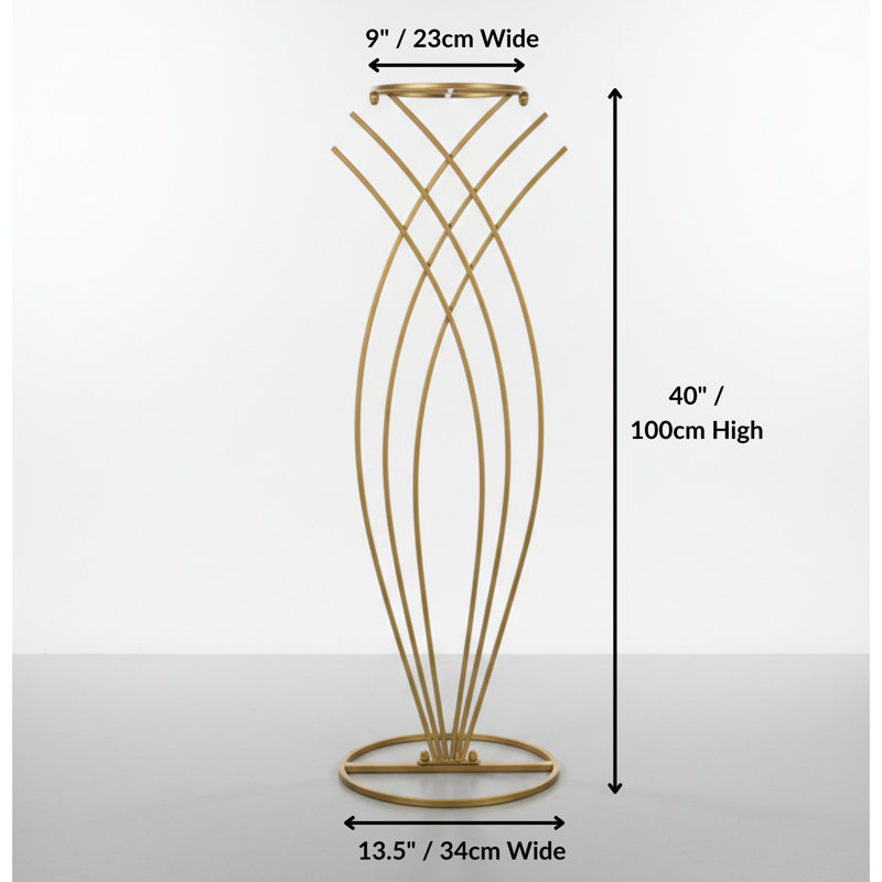 Support à fleurs en forme de sirène à queue d'aronde - Vase en métal pour mariages, réceptions et décoration intérieure moderne