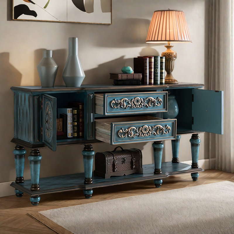 Buffet en bois massif Classic Classic, Bleu