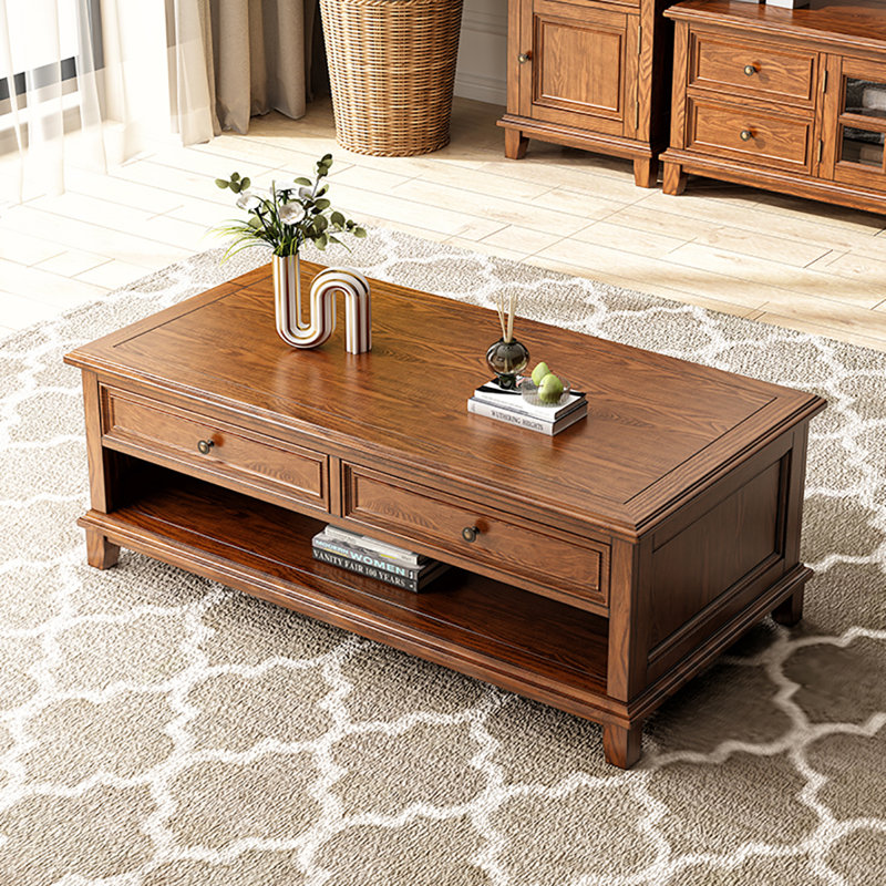Table basse American, Light Walnut, H 20,1 po x L 43,3 po x l 23,6 po