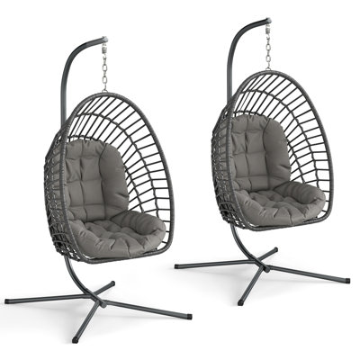 Hanging Egg Chair With Stand, Suitable For Both Indoor And Outdoor Use