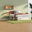 Lit escamotable double en pin massif compact de style moderne pour la maison