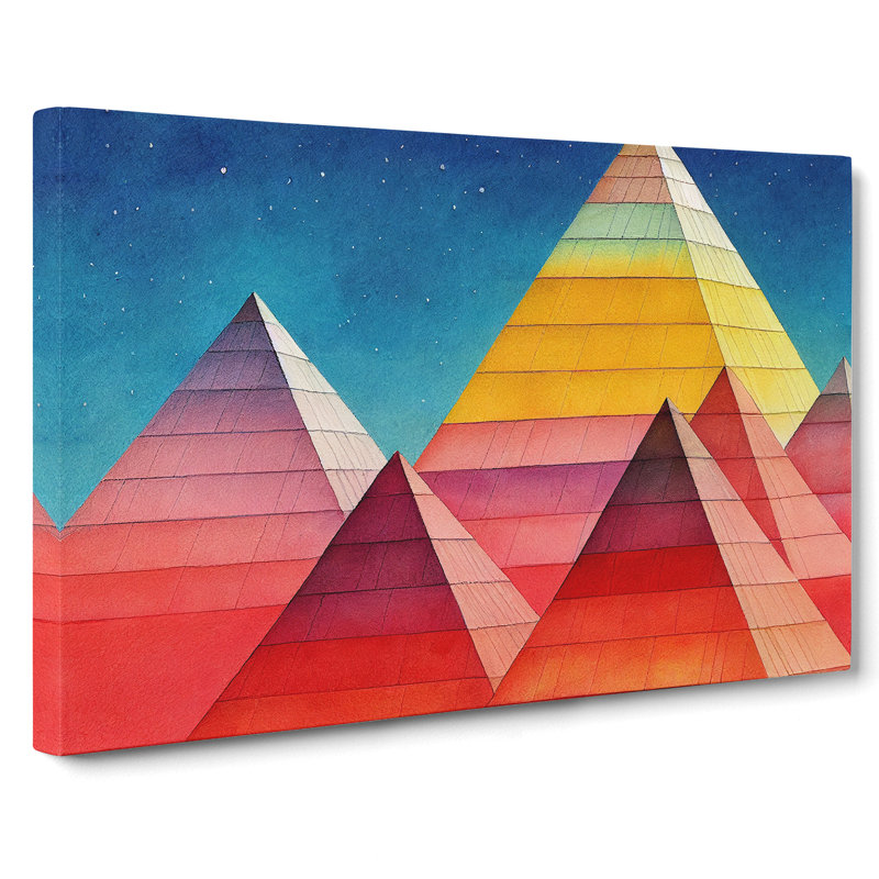 Pyramids Vol.2 Abstract - Wrapped Canvas, 35cm H x 50cm W x 3cm D