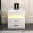 1 Set Nightstand with Adjustable LED Strip Light, 2-drawers, Large Storage Space, Suitable for Bedside Table, Coffee Table, Sofa Side Table or End Table for Study Desk-136700281