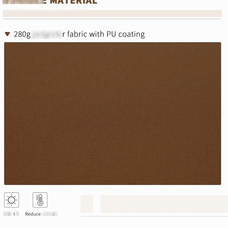 Auvent de 4 m x 2,4 m pour patio, terrasse, balcon et plan d'eau, à manivelle, couleur brun café. Décor charmant pour patio, terrasse ou jardin.