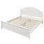 Cadre de lit grand format en bois avec tête de lit arquée élégante, style classique, blanc-1641080771-1641080770
